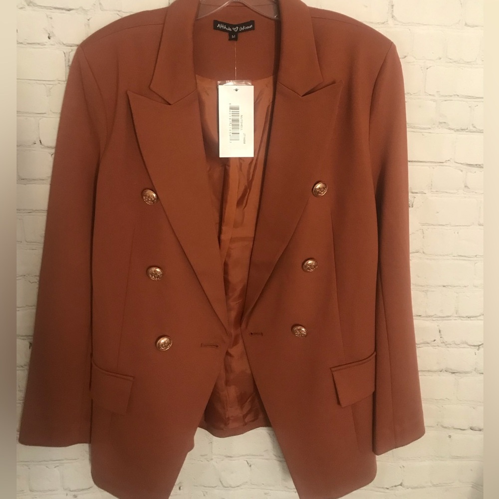 Double-Breasted Brown Blazer